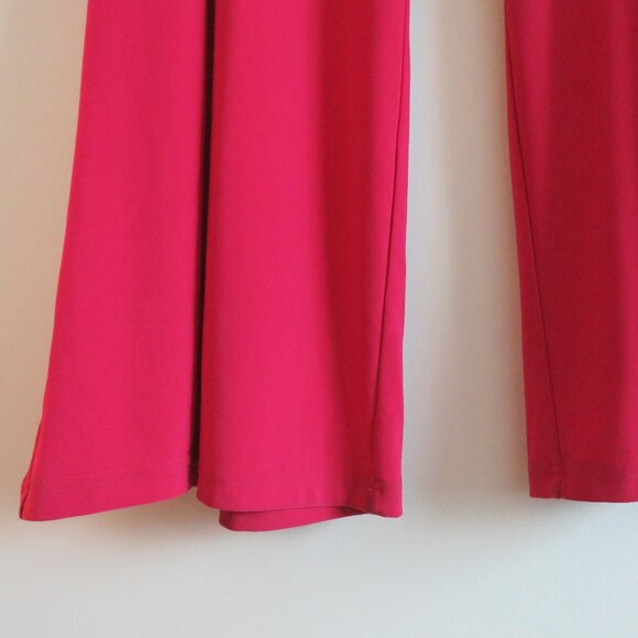 SYMPLI Wide Leg Trouser Pant in Magenta Stretch Pull On Travel - Size US 10 NWT - Picture 10 of 16